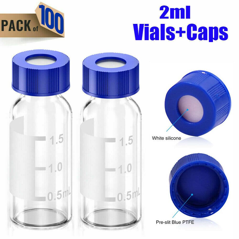 unassembled HPLC glass vials PTFE/silicone septum